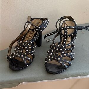 Elegant Black Studded Heels